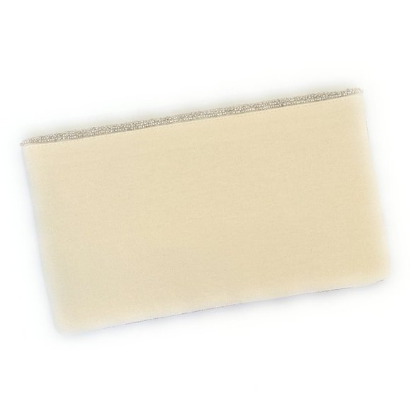 Silver Glass Beaded Evil Eye Symbol Crossbody Chain Clutch Handbag Bag NEW - Picture 3 of 7